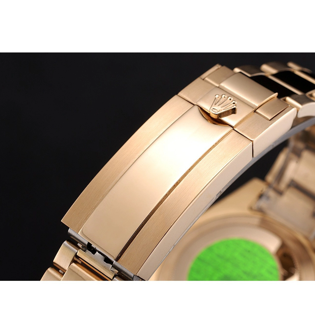 Best AAA Replica Sites Bracelet Dial Case Diamond Rolex Gold With Black Yellow Markings Gold Bezel And Submariner Swiss 0717